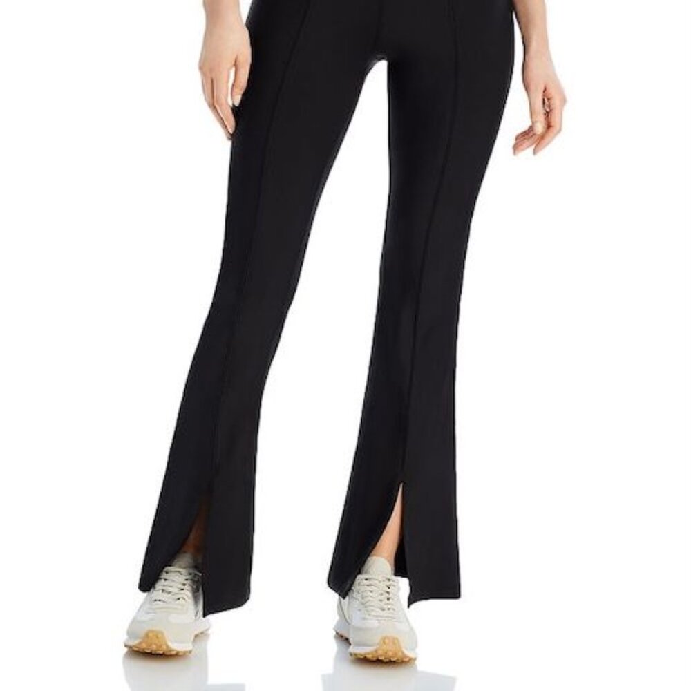 AQUA ATHLETIC HIGH RISE SPLIT HEM BOOTCUT LEGGINGS